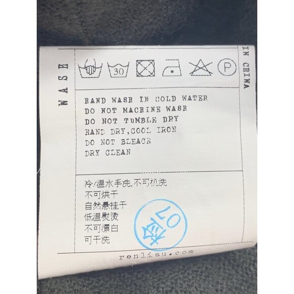 Renli Su 100% Wool Sweater Size SX Green - Picture 12 of 14